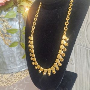 ♥J Crew Gold, vintage Necklace crystal,